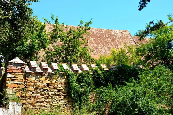 Typische Landelijke Landschap Boerenhuizen Cincu Grossschenk Transsylvanië Roemenië Nederzetting Werd — Stockfoto