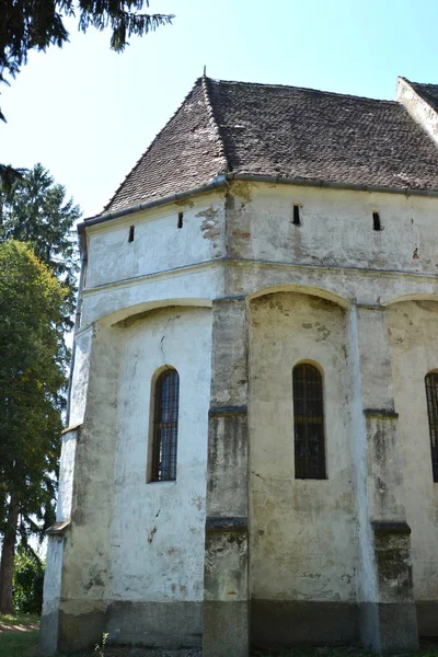 Opevněné Středověké Saské Kostel Obci Cincu Grossschenk Sedmihradsko Rumunsko Osada — Stock fotografie