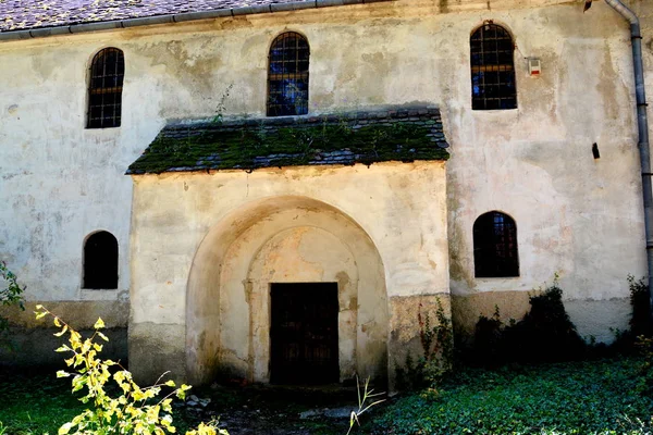 Opevněné Středověké Saské Kostel Obci Cincu Grossschenk Sedmihradsko Rumunsko Osada — Stock fotografie