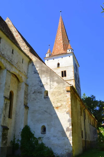 Chiesa Fortificata Sassone Medievale Nel Villaggio Cincu Grossschenk Transilvania Romania — Foto Stock