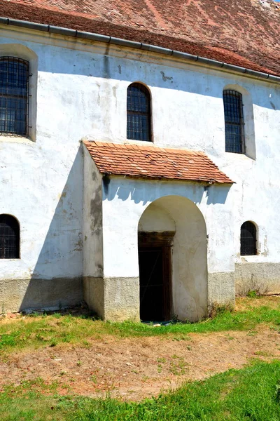 Fortified Medieval Saxon Church Village Cincu Grossschenk Transylvania Romania Settlement — Stock Photo, Image