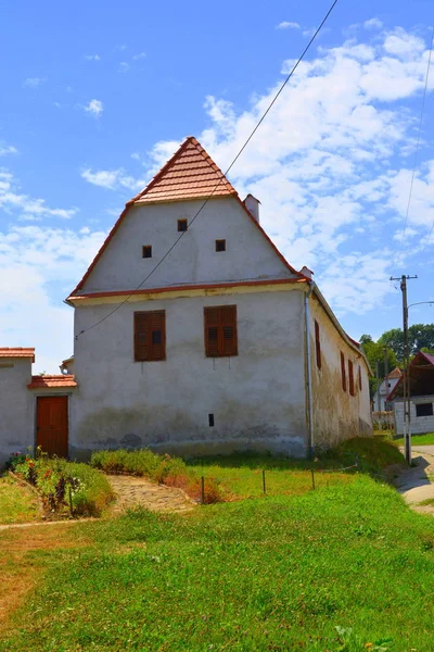 Veseud, Zied, Komün Chirpr Sibiu County, Transilvanya, Romanya, köyde tipik kırsal manzara ilk 1379 içinde karşımıza. Köylü evleri.