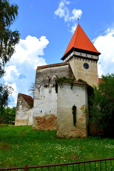 Eglise Saxonne Médiévale Fortifiée Dealu Frumos Schoenberg Village Dans Commune — Photo