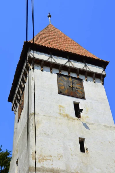 Chiesa Evangelica Fortificata Sassone Medievale Agnese Agnetheln Menzionata Prima Volta — Foto Stock