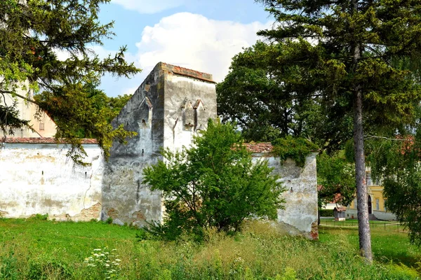 Befestigte Mittelalterliche Sächsische Evangelische Kirche Agnita Agnetheln Erstmals Einer Sächsischen — Stockfoto