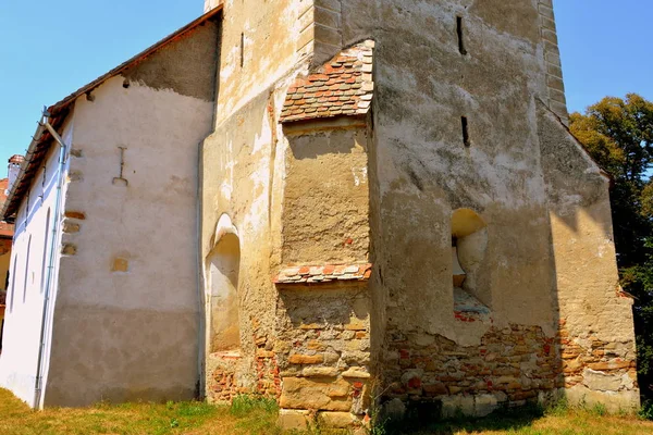 Müstahkem Ortaçağ Sakson Evangelic Kilisede Veseud Zied Komün Chirpr Sibiu — Stok fotoğraf