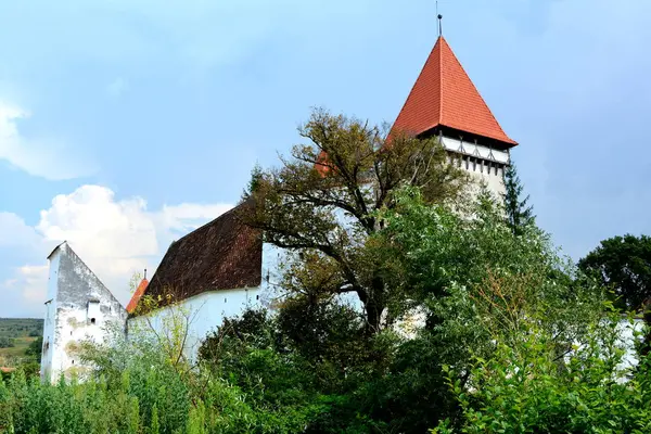 Fortified Medieval Saxon Evangelic Church Agnita Agnetheln Mentioned First Time — Stock Photo, Image