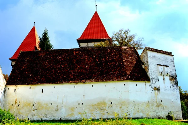 Iglesia Medieval Evangélica Saxon Fortificada Agnita Agnetheln Mencionada Por Primera — Foto de Stock
