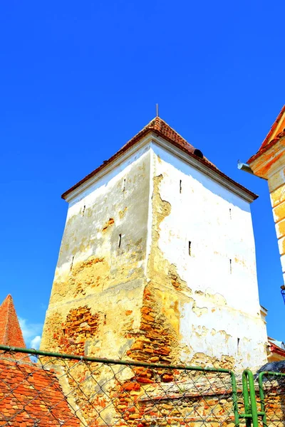 Iglesia Medieval Evangélica Saxon Fortificada Agnita Agnetheln Mencionada Por Primera —  Fotos de Stock