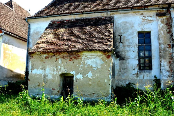 Руїни Укріплений Середньовічної Саксонських Євангельського Церкви Овір Дивні Viert Саксонських — стокове фото