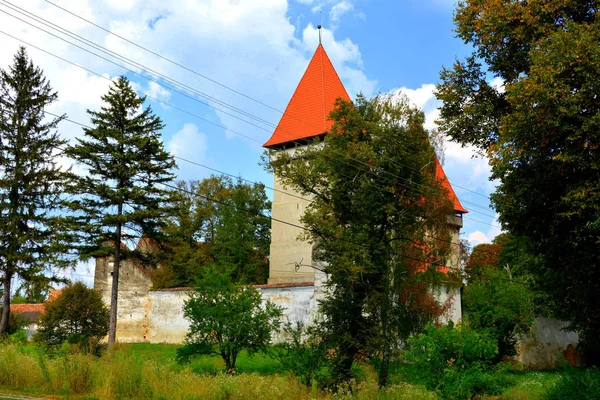 Iglesia Medieval Evangélica Saxon Fortificada Agnita Agnetheln Mencionada Por Primera —  Fotos de Stock