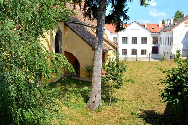 Iglesia Medieval Evangélica Saxon Fortificada Agnita Agnetheln Mencionada Por Primera —  Fotos de Stock