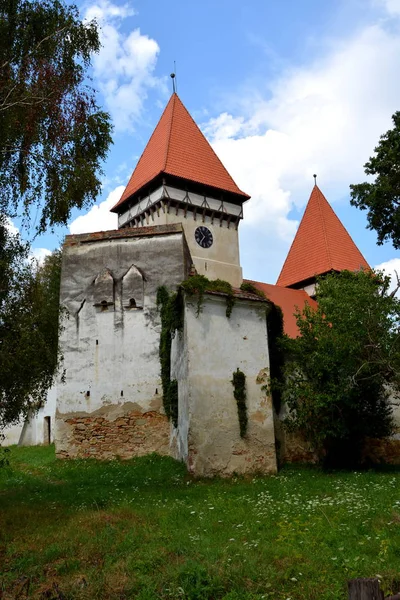 Fortified Medieval Saxon Evangelic Church Agnita Agnetheln Mentioned First Time — Stock Photo, Image