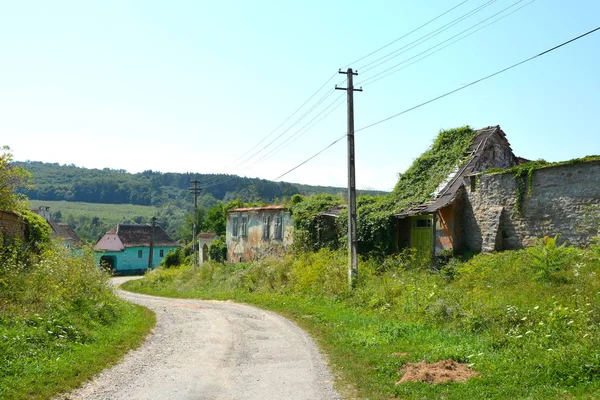 Τυπικό Αγροτικό Τοπίο Και Χωρικός Σπίτια Στο Χωριό Somartin Martinsberg — Φωτογραφία Αρχείου