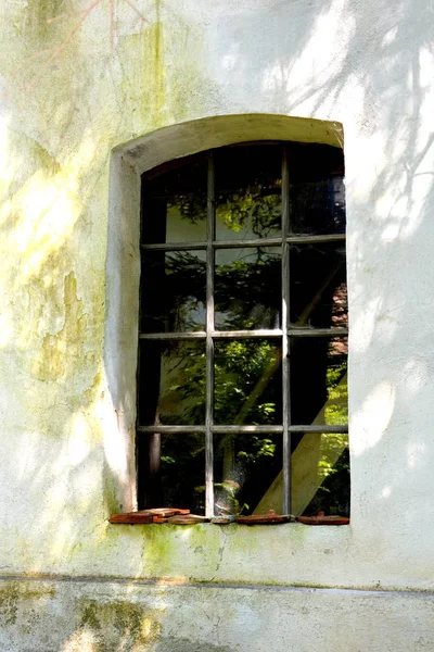 Iglesia Evangélica Saxon Medieval Fortificada Pueblo Somartin Martinsberg Mrtelsberg Transilvania — Foto de Stock