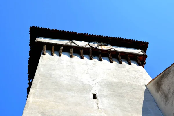 Iglesia Evangélica Saxon Medieval Fortificada Pueblo Somartin Martinsberg Mrtelsberg Transilvania —  Fotos de Stock