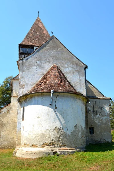 Iglesia Evangélica Saxon Medieval Fortificada Pueblo Toarcla Tartlau Transilvania Rumania — Foto de Stock