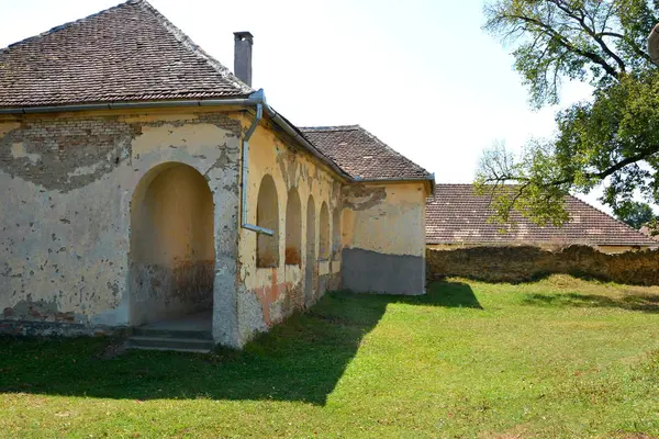 Eglise Évangélique Saxonne Médiévale Fortifiée Dans Village Toarcla Tartlau Transylvanie — Photo