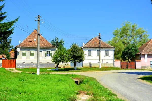 Typická Venkovská Krajina Selské Stavení Bruiu Braller Obec Župě Sibiu — Stock fotografie