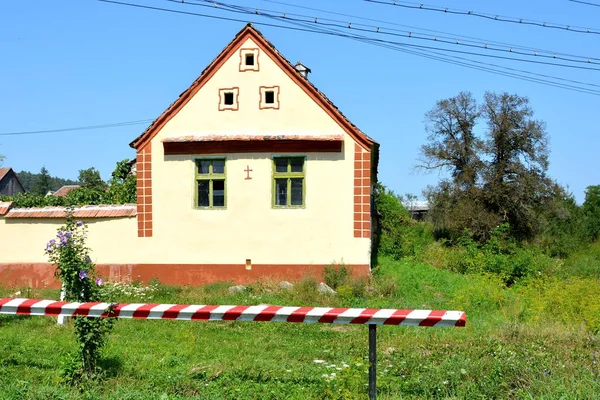 Typical Rural Landscape Peasant Houses Bruiu Braller Commune Sibiu County — Stock Photo, Image