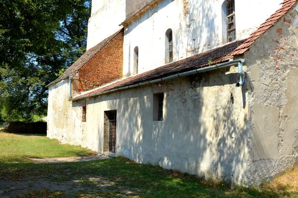 Igreja Evangélica Saxão Medieval Fortificada Aldeia Toarcla Tartlau Transilvânia Romênia — Fotografia de Stock