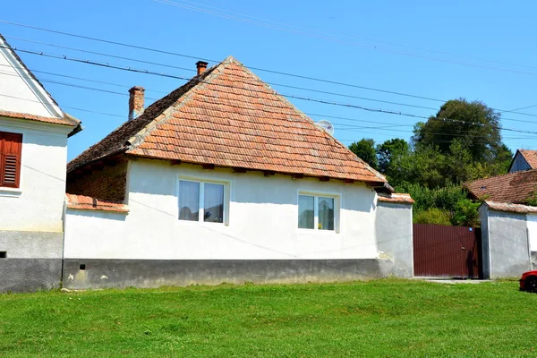 Typical Rural Landscape Peasant Houses Bruiu Braller Commune Sibiu County — Stock Photo, Image