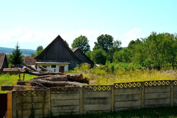 Wiejski Krajobraz Równiny Lasy Regionie Transylwania Rumunia Zielony Krajobraz Środku — Zdjęcie stockowe