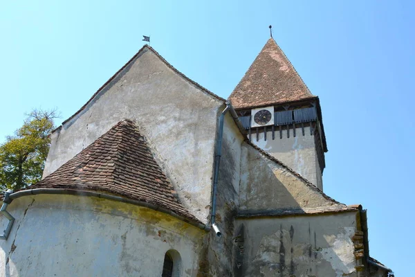 Eglise Évangélique Saxonne Médiévale Fortifiée Dans Village Toarcla Tartlau Transylvanie — Photo