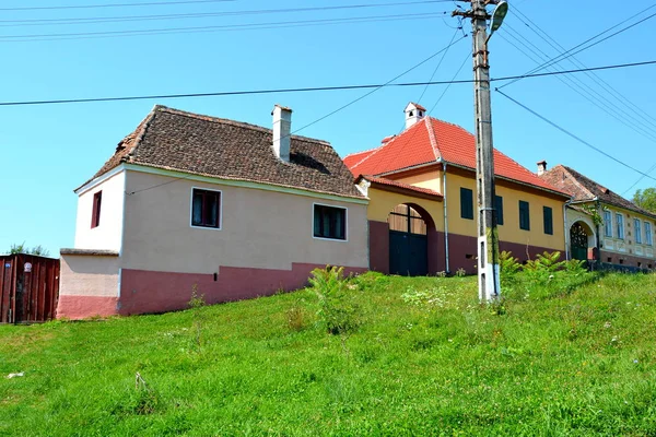 Paysage Rural Typique Maisons Campagne Dans Village Somartin Martinsberg Mrtelsberg — Photo