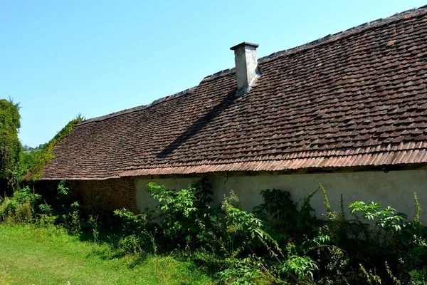 Somartin Martinsberg Mrtelsberg ルーマニア トランシルバニア典型的な農村風景や農民の村を家します 決済は 世紀の半ばにサクソンの入植者によって設立されました — ストック写真