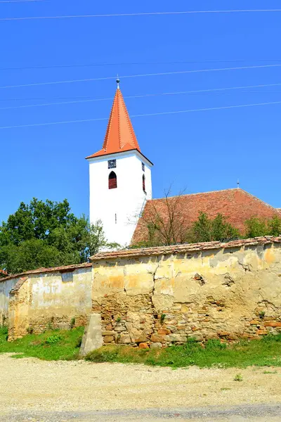 Fortified Medieval Saxon Church Bruiu Braller Commune Sibiu County Transylvania — Stock Photo, Image
