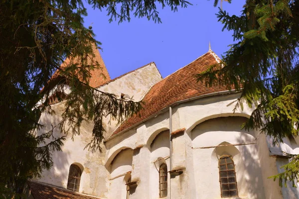 Somartin 中世ザクセンの福音教会を強化した Martinsberg Mrtelsberg ルーマニア トランシルバニア 決済は 世紀の半ばにサクソンの入植者によって設立されました — ストック写真