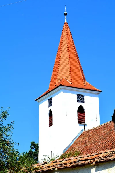 Opevněné Středověké Saské Kostel Bruiu Braller Obec Župě Sibiu Sedmihradsko — Stock fotografie