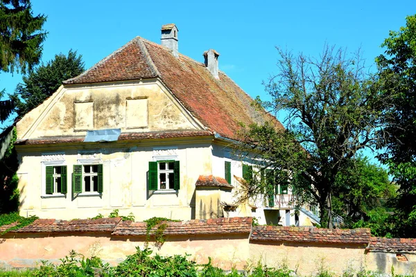Typische Ländliche Landschaft Und Bauernhäuser Dorf Erhebt Sich Siebenbürgen Rumänien — Stockfoto