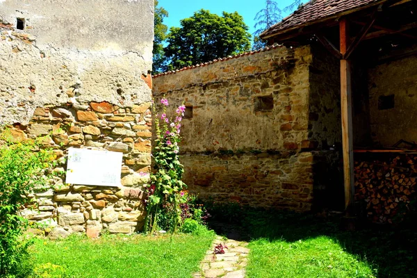 Opevněné Středověké Saské Kostel Cincsor Kleinschenk Župě Sibiu Sedmihradsko Rumunsko — Stock fotografie