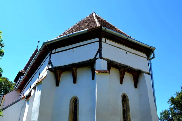 Chiesa Fortificata Medievale Cincsor Kleinschenk Contea Sibiu Transilvania Romania — Foto Stock