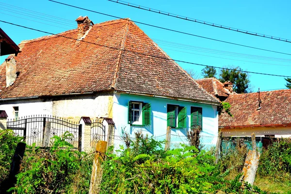 Τυπικό Αγροτικό Τοπίο Και Χωρικός Σπίτια Χωριό Soars Τρανσυλβανία Ρουμανία — Φωτογραφία Αρχείου