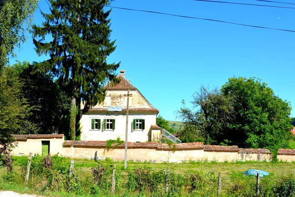 Типовий Сільських Краєвид Селянських Будинків Селі Парить Трансільванії Румунія Поселення — стокове фото