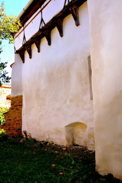 Igreja Saxão Medieval Fortificada Cincsor Kleinschenk Condado Sibiu Transilvânia Roménia — Fotografia de Stock