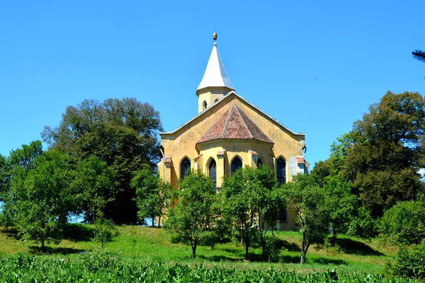 Müstahkem Ortaçağ Sakson Evangelic Kilisede Villagesoars Transilvanya Romanya Yerleşim Yüzyılda — Stok fotoğraf