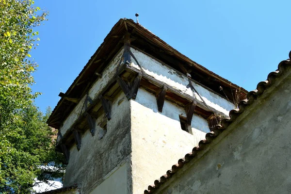 Opevněné Středověké Saské Kostel Villagerotbav Sedmihradsko Rumunsko Osada Byla Založena — Stock fotografie