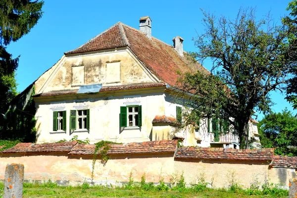 Paisaje Rural Típico Casas Campesinas Pueblo Soars Transilvania Rumania Asentamiento — Foto de Stock