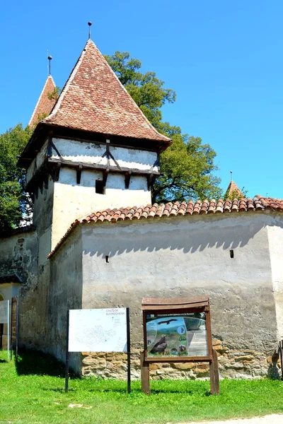 Укріплений Середньовічних Саксонських Церква Cincsor Kleinschenk Повіт Сібіу Трансільванії Румунія — стокове фото
