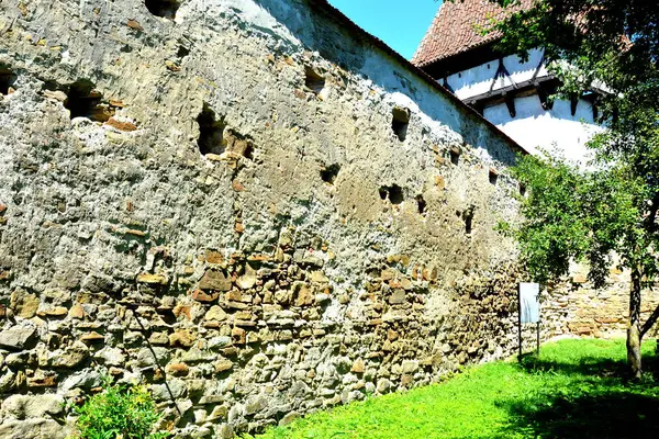 Iglesia Medieval Fortificada Saxon Cincsor Kleinschenk Condado Sibiu Transilvania Rumania — Foto de Stock