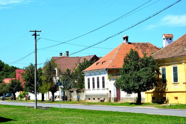 Typische Ländliche Landschaft Und Bauernhäuser Cincsor Kleinschenk Transsilvanien Rumänien Die — Stockfoto