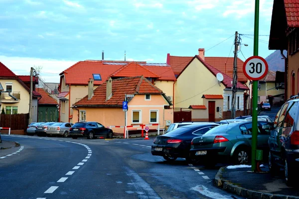 Paysage Urbain Typique Ville Brasov Une Ville Située Transylvanie Roumanie — Photo