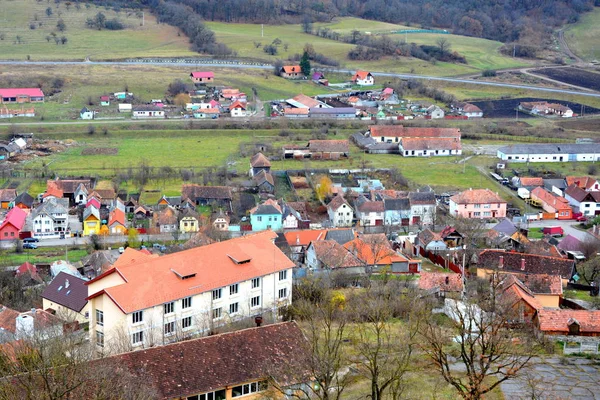 Typiska Urbana Landskapet Staden Rupea Reps Det Var Dacian Bosättning — Stockfoto