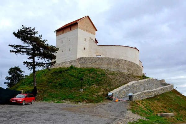 Fortaleza Aldeia Feldioara Construída Pelos Cavaleiros Teutónicos 900 Anos Transilvânia — Fotografia de Stock