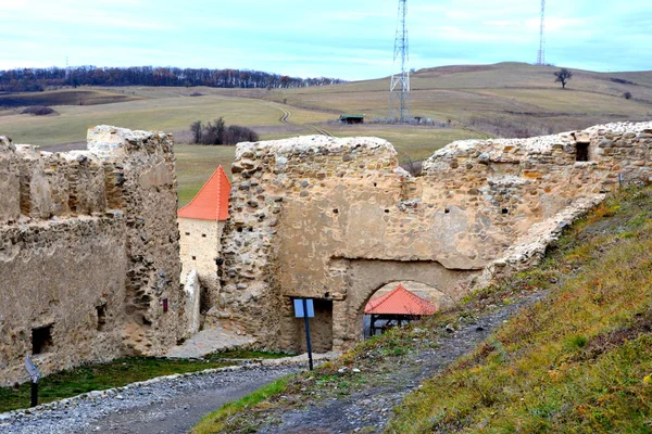 Rupea 담당자 요새입니다 흔적입니다 Dacian Rumidava 나중에 이름을 Rupes 라틴어에서로 — 스톡 사진