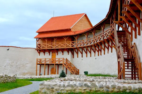 Φρούριο Στο Χωριό Feldioara Χτισμένο Από Τους Τεύτονες Ιππότες 900 — Φωτογραφία Αρχείου